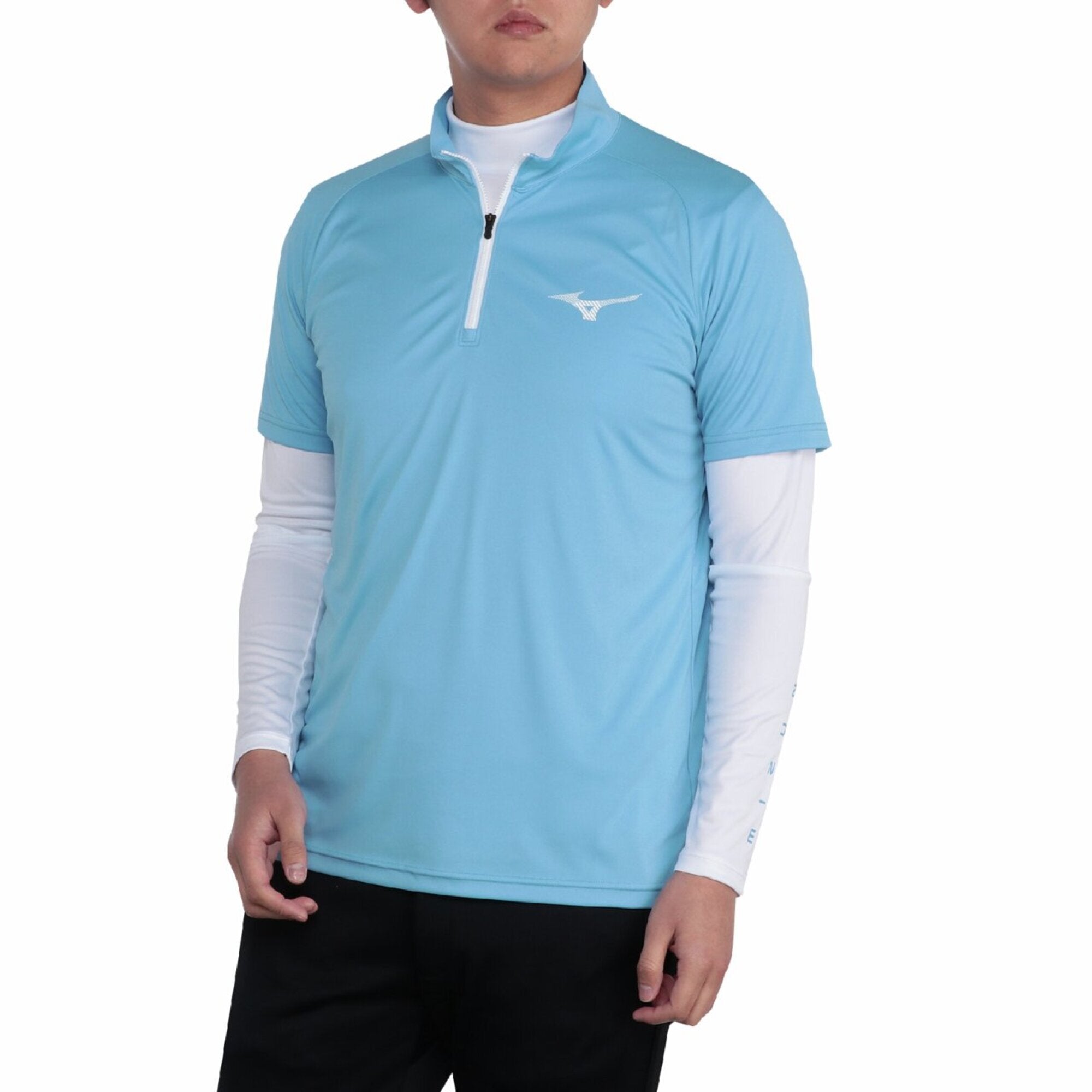 LAYERED SET (SHORT SLEEVE HALF ZIP, LONG SLEEVE MOCK NECK